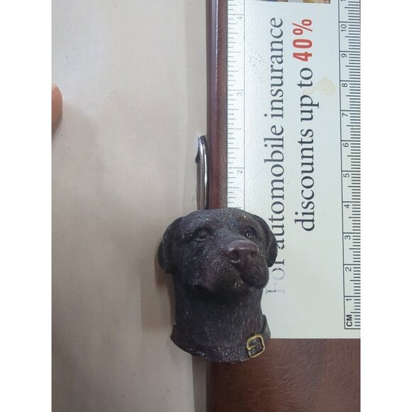 Set of 12 Labrador Retriever Shower Curtain Hooks Black Brown & Blonde Labs - Picture 11 of 14